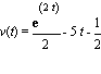 v(t) = exp(2*t)/2-5*t-1/2