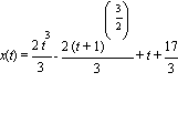 x(t) = 2*t^3/3-2*(t+1)^(3/2)/3+t+17/3